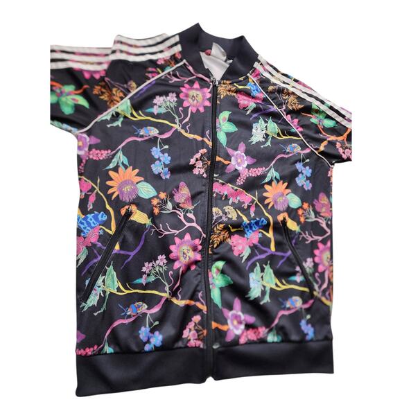 Adidas Originals Track Jacket Large Poisonous Garden Floral Zip Retro Streetwear - Picture 5 of 16